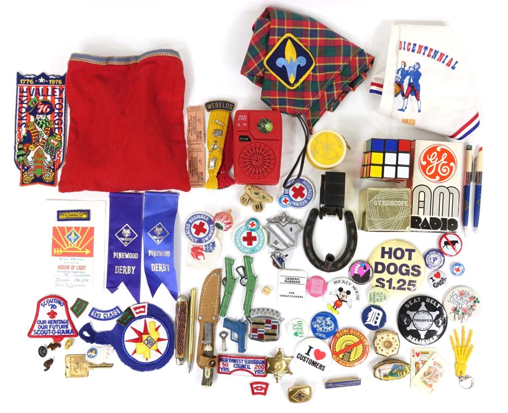 Vintage Toys, Cub Scout / Boy Scout Patches....: Variety of Scouting items and toys.