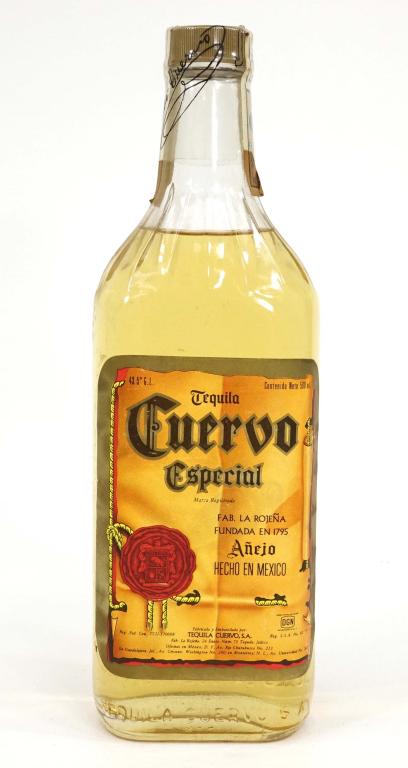 Tequila Bottle - Cuervo Especial - Anejo: 500 ml, sealed. If you anticipate needing bottles shipped you MUST talk to Ian PRIOR to BIDDING! 847-625-0555.
