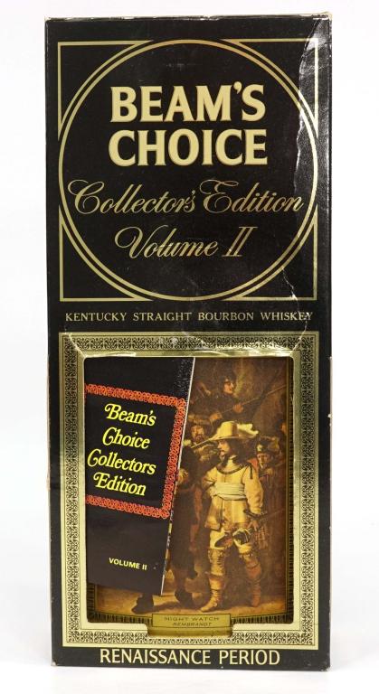 Beam's Choice Renaissance Decanter: *** IF YOU MAY NEED SHIPPING YOU MUST CALL IAN BEFORE BIDDING ON BOTTLES *** Sealed in box. 4/5 qt, 8 year, 80 proof.