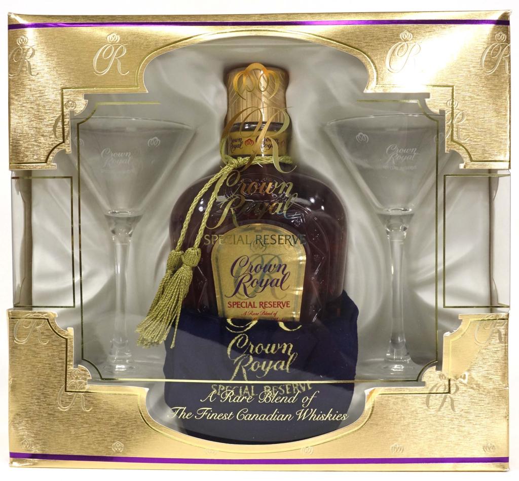Bottle: 2006 Crown Royal Special Reserve: *** IF YOU MAY NEED SHIPPING YOU MUST CALL IAN BEFORE BIDDING ON BOTTLES *** 1st Edition with 2 martini glasses. With registration card.