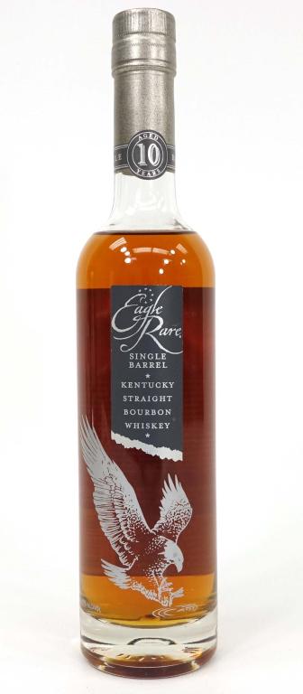 10-year Eagle Rare Bourbon: *** IF YOU MAY NEED SHIPPING YOU MUST CALL IAN BEFORE BIDDING ON BOTTLES *** 10-year Eagle Rare Kentucky Straight Bourbon Whiskey. Single Barrel. 90 proof. Circa 02-04. 375 ml.