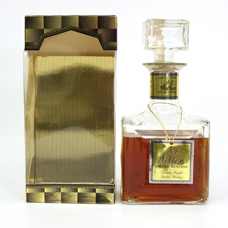 Decanter: W.L. Weller Special Reserve *: ***IF YOU MAY NEED SHIPPING YOU MUST TALK TO IAN BEFORE BIDDING ON BOTTLES*** 750 ml. 90 proof. * Sealed, with cloudiness. 7-year, in box.