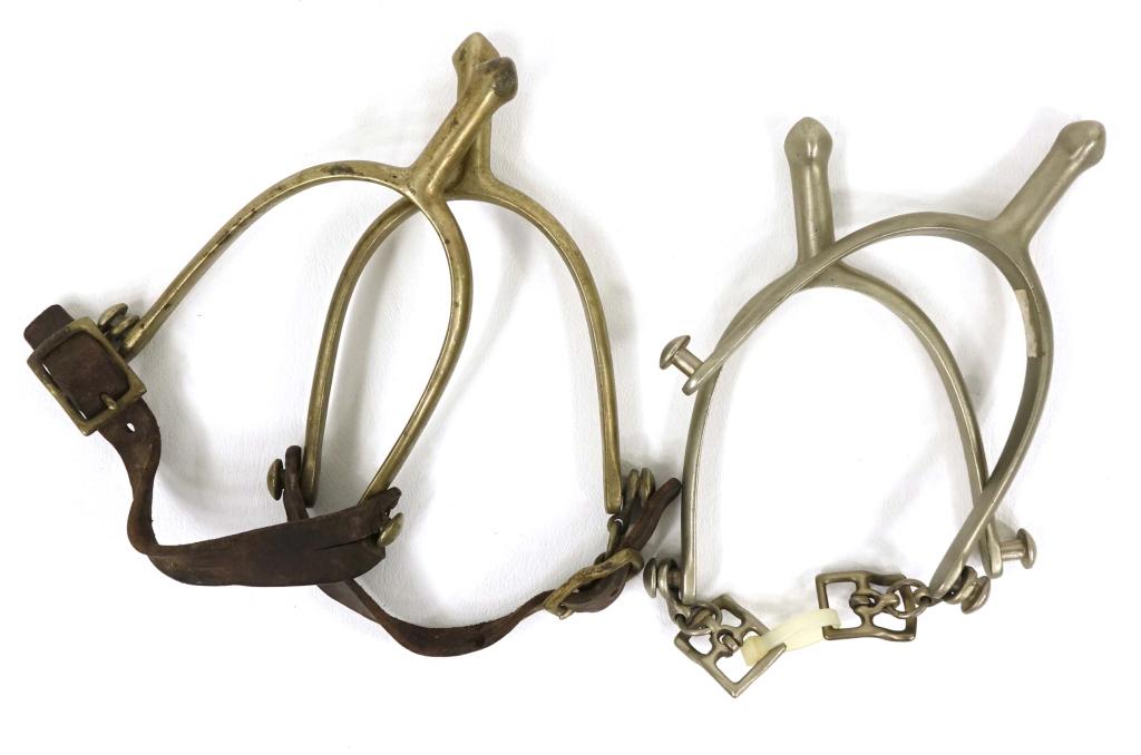 2 Pairs of Vintage Military Style Riding Spurs: 2 Pairs of vintage military style riding spurs. One was made for the U.S. Calvary, and the other is military style.