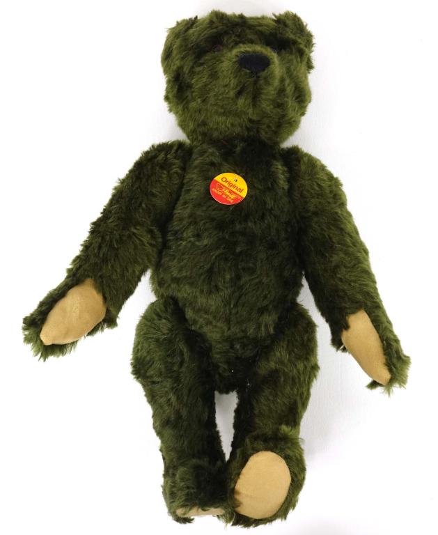 Steiff Centenary Bear: Steiff Centenary Bear. Limited edition only 2,000 made total. Manufactured in Germany 1995. Good condition missing scarf, original box and certificates. 16in. tall.
