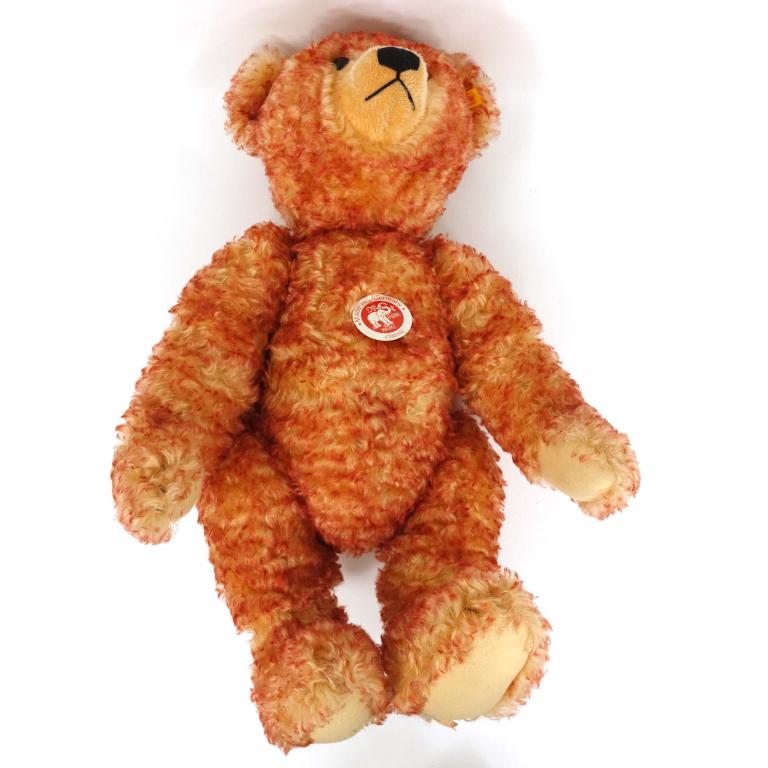 Steiff Classic Red Mohair Teddy Bear (Rare): Steiff Classic Red Mohair Teddy Bear (Rare). This is rare and limited edition collectors items. Manufactured in 2005 & 24in tall. Model Number (#000218). Good condition with tags still attached.