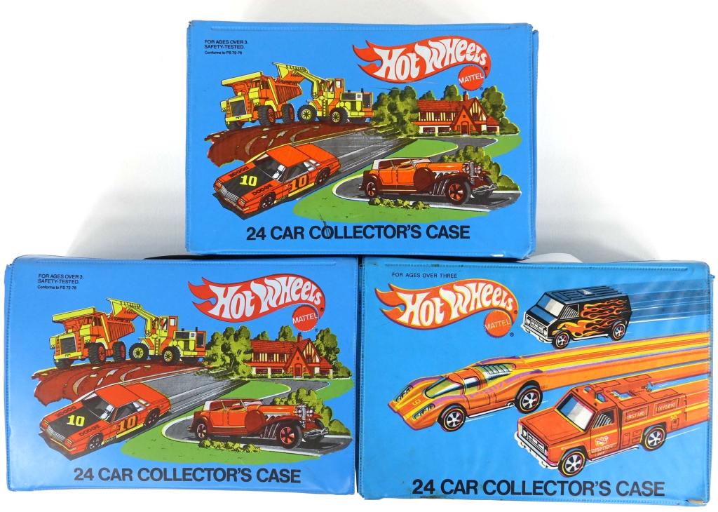 72 Hot Wheels Cars (80s+90s) (With Cases!): 72 die-cast Hot Wheels vehicles from the 80s+90s. Includes 3 collectors cases!