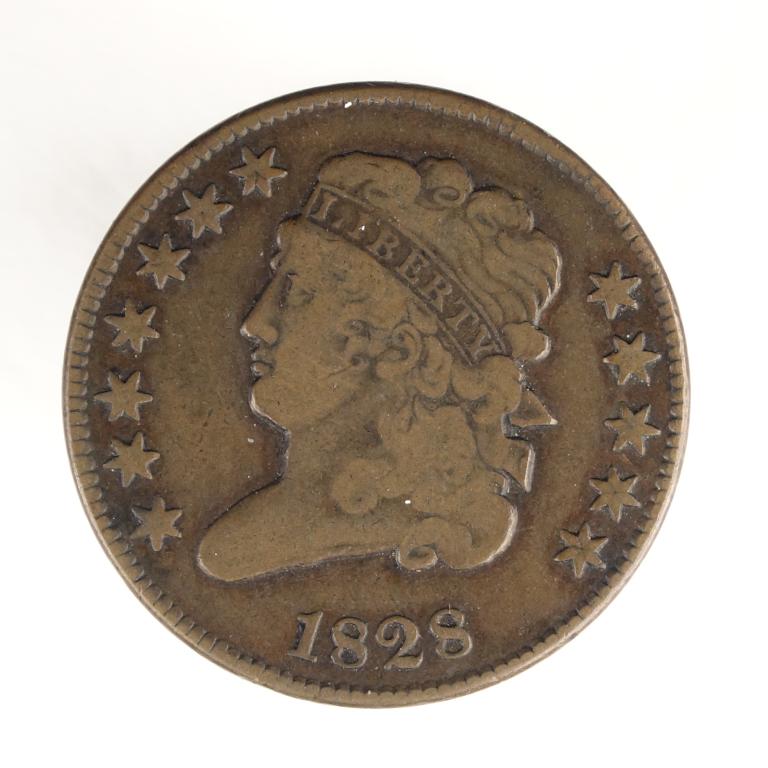 1828 Classic Head Half Cent - 12 Stars (VF?) (1 of 2)