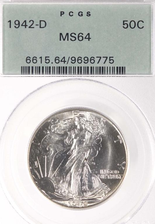 1942-d Walking Liberty Half Dollar (PCGS MS64) (1 of 2)