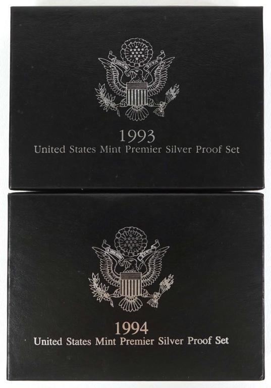 1993-s & 1994-s Premier Silver Proof Sets (1 of 10)