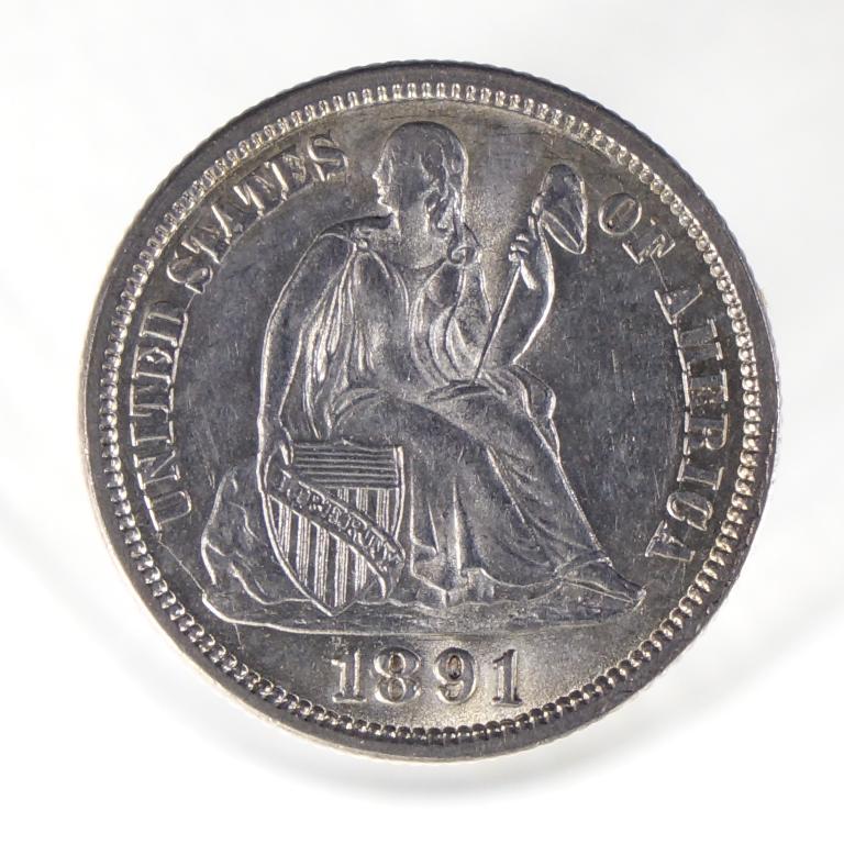 1891 Seated Liberty Dime (UNC?) (1 of 2)