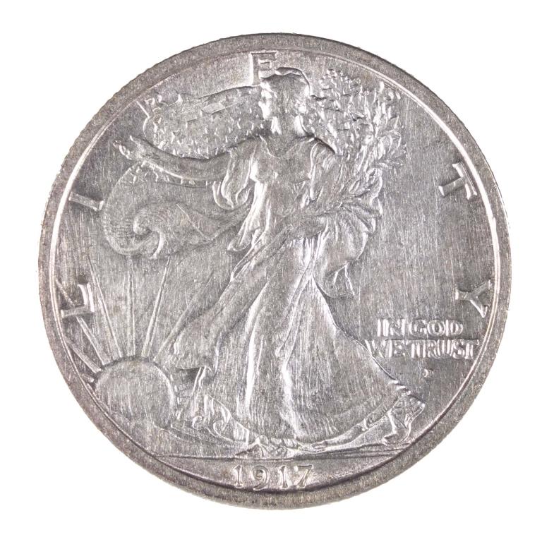 1917-d Walking Liberty Half Dollar (AU?) (1 of 2)