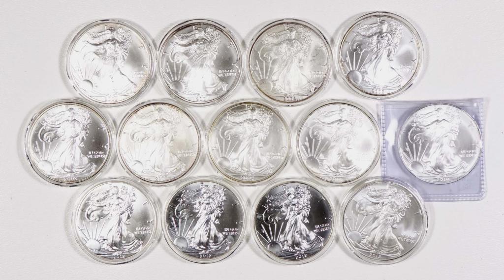Silver Eagle Bullion Coins (13) (1 of 2)