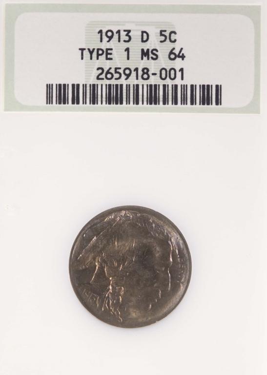 1913-d Type I Buffalo Nickel (NGC MS64) (1 of 4)