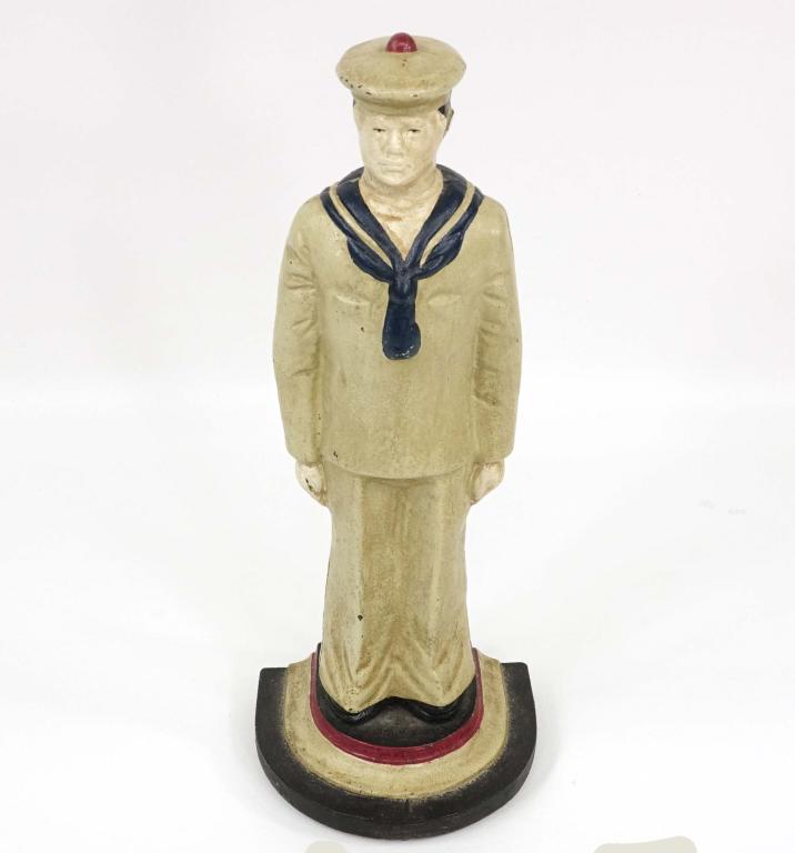 Cast Iron Sailor Doorstop: Cast Iron Sailor Doorstop, 14".