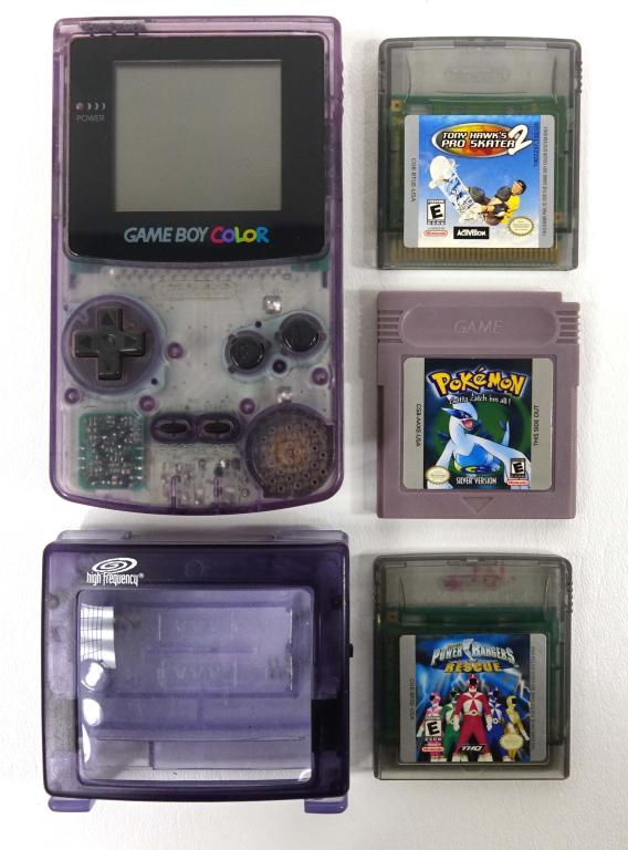 Gameboy Color: With 3 games, accessories. CGB - 001.