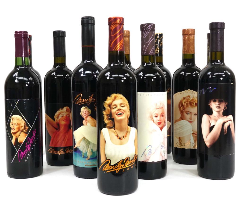 Large Lot of Marilyn Merlot 12 Bottles: IF YOU MAY NEED SHIPPING YOU MUST SPEAK WITH IAN BEFORE BIDDING ON BOTTLES. (12). All different years, 1988 and 1994-2003