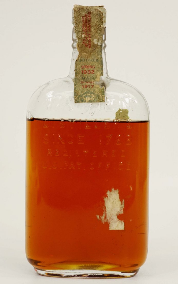 1932 Old Grand Dad Bourbon Bottle: Bottle Embossed Wathen Distillers. 1917-1932 Prohibition Era Pint, missing label. Illinois tax stamp. Old Grand Dad Distillery. IF YOU MAY NEED SHIPPING YOU MUST SPEAK WITH IAN BEFORE BIDDING ON BOTTL