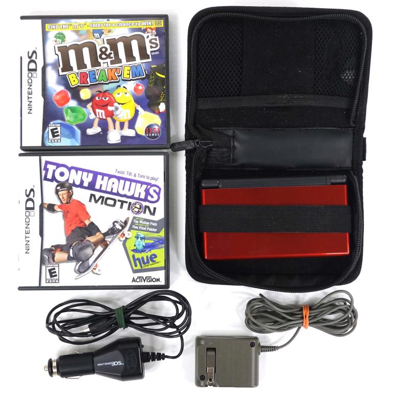 Nintendo DS, 2 Games, Chargers & Case: USG-001. With 2 games, chargers, and case.