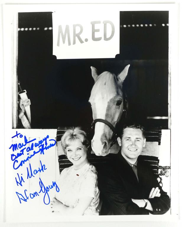 Alan Young Autograph: Alan Young signed 8x 10" black and white picture (as Wilbur Post in "Mr. Ed"). ** Lot 14 makes the following guarantee: If either Professional Sports Authenticator (PSA) or Beckett Global, or James Sp