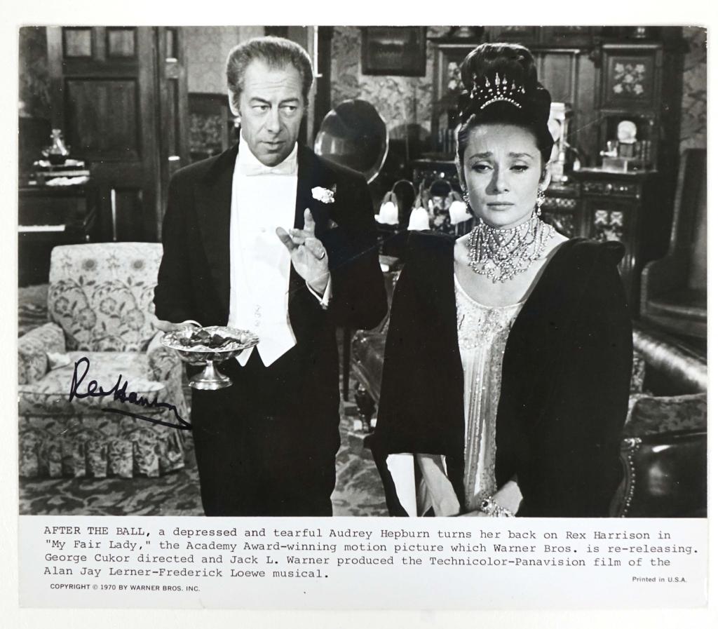 Rex Harrison Autograph: Rex Harrison signed 8 x 10" black and white publicity picture for the film "My Fair Lady". ** Lot 14 makes the following guarantee: If either Professional Sports Authenticator (PSA) or Beckett Global,