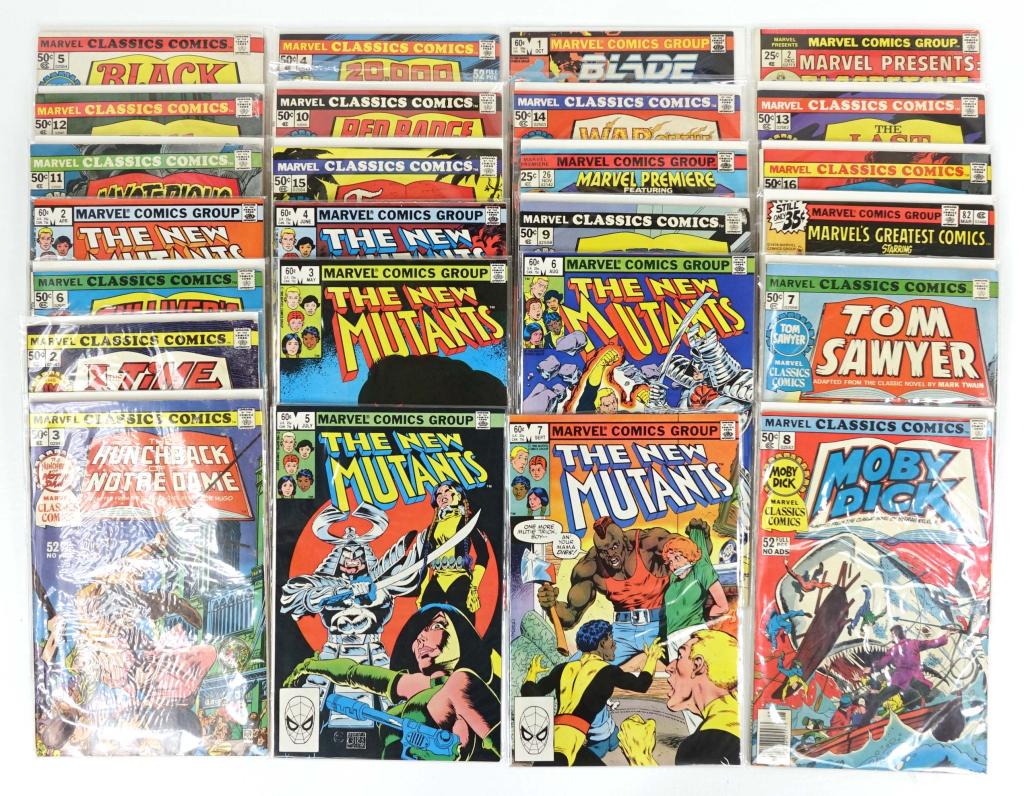 Assortment Of 25 Marvel Comics: Assortment Of 25 Marvel Comics. Includes selections from Marvel Classics Comics & Marvel Comics Group. (Group I)