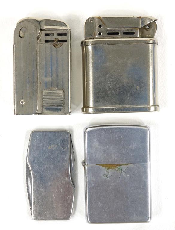 (4) Vintage Zippo Lighters: (4) Vintage Zippo Lighters