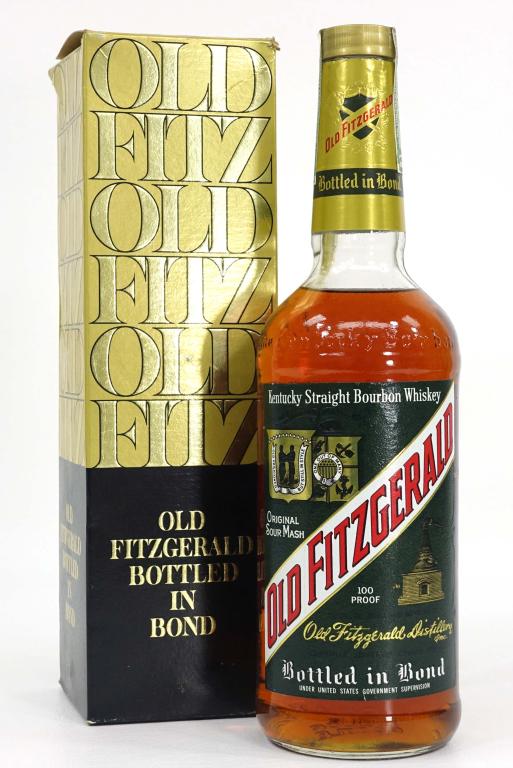 1976 Old Fitzgerald Straight Bourbon Whiskey: 1976 Old Fitzgerald Straight Bourbon Whiskey. Made in 1970 bottled in 1976. A Fifth, 6 years old, 100 proof. YOU MUST CALL IAN BEFORE YOU BID ON BOTTLES IF YOU MAY NEED SHIPPING.