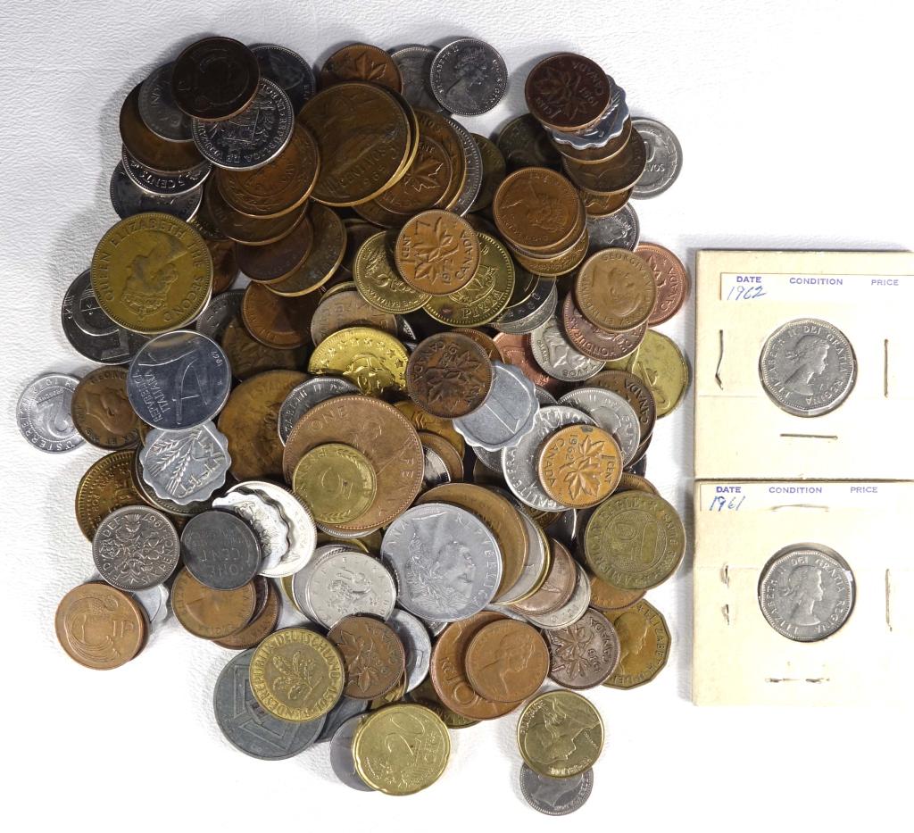 World Coins (1 lbs, 4 oz): 1 pound, 4 ounces of world coins.