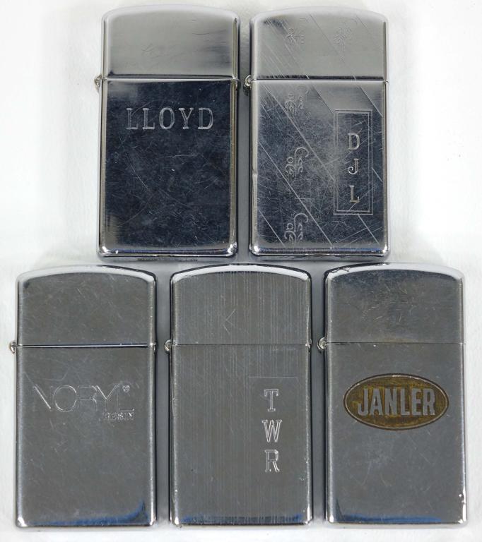 Vintage Zippo Lighters (3): All spark. 1976-81.