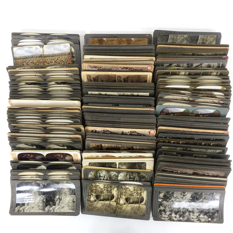 Antique Stereoscope Slides (1800's & 1900"s): Hundreds Of antique stereoscope slides (1800's & 1900's). This lot features cards from all over the world including China, Italy, Greece, Scotland, England, USA, Australia & More! They were made by Un