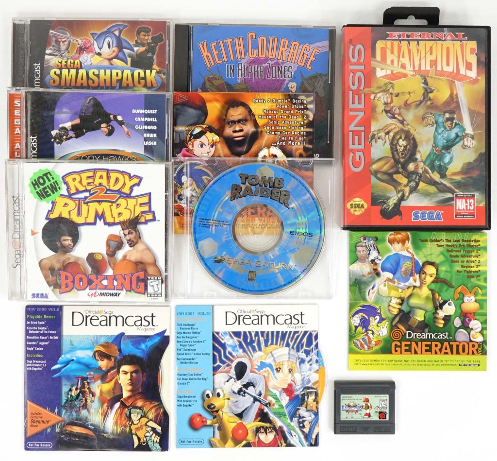 (Rare) Retro Video Games (TurboGrafx-16 & More!): (Rare) Retro Video Games (TurboGrafx-16 & More!). Includes Keith Courage in Alpha Zones (TurboGrafx-16), Baseball Stars (Neo Geo Pocket), Tomb Raider (Sega Saturn), Dreamcast Generator Vol. 1 (Sega Dr