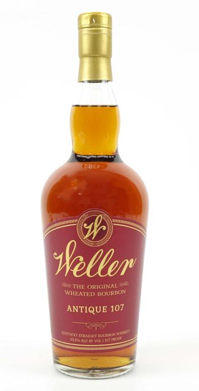Weller Antique 107 Wheated Bourbon Bottle: *** IF YOU'RE NEW TO US AND MAY NEED SHIPPING PLEASE GIVE US A CALL BEFORE BIDDING ON BOTTLES! 847-625-0555 *** Weller Antique 107 Wheated Bourbon Bottle: 107 proof, 750ml and sealed