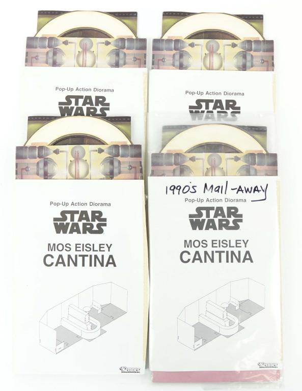 1997 Mos Eisley Cantina Diorama Kits (4): Star Wars by Kenner - new old stock.