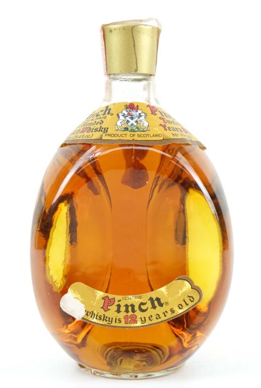 Pinch by Haig & Haig Bottle: ***IF YOU ARE NEW TO US AND MAY NEED SHIPPING PLEASE CALL US BEFORE BIDDING ON BOTTLES! 847-625-0555 *** Pinch by Haig & Haig: 86 proof, 750ml and sealed.