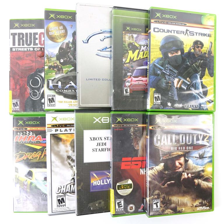 Original Xbox Games (10): 10 Original Xbox Games including: Halo 2 Limited Collector's Edition, Call of Duty 2, Halo and more!