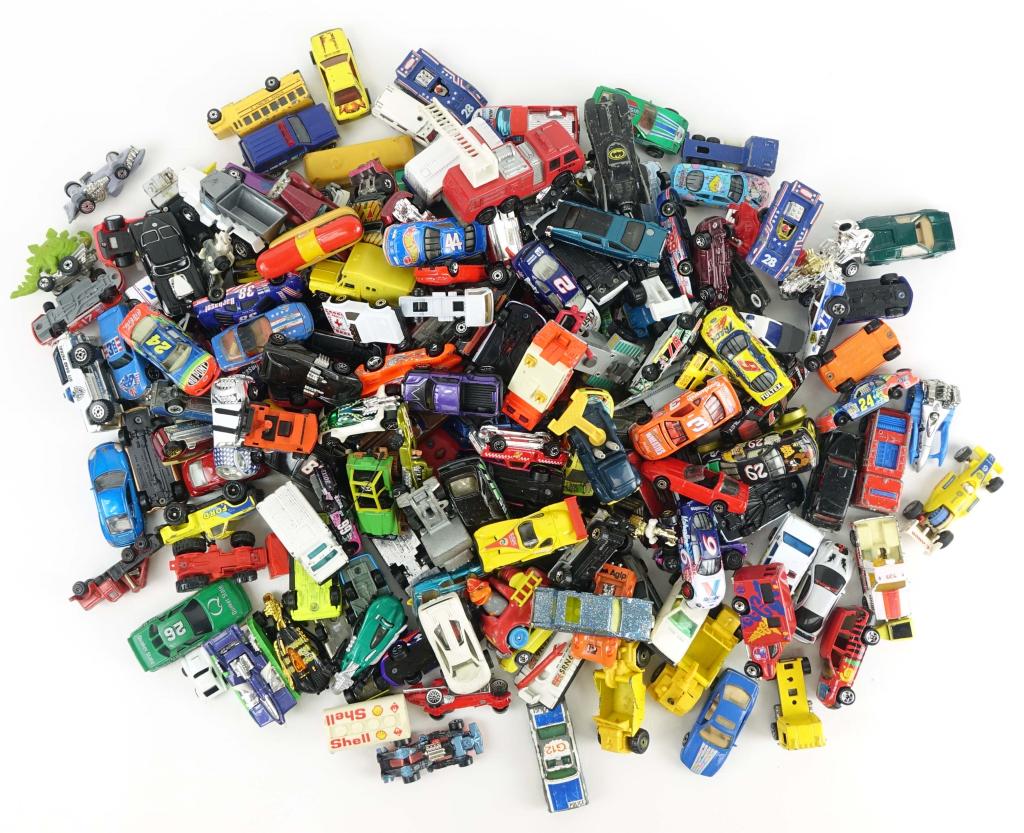 Vintage Hot Wheels & Matchbox Cars (15lbs+): Vintage Hot Wheels & Matchbox Cars (15lbs+). Some of these vehicles date back to the 1970s. All of them are loose and not in their original packaging.