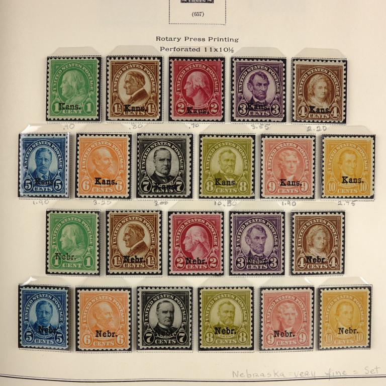 U.S. Stamps (Mint, Unhinged) 1898-1972: Album ("The National Postage Stamp Album") of U.S. stamps, dating from 1898-1972. Stamps all appear to be in mint condition and unhinged.