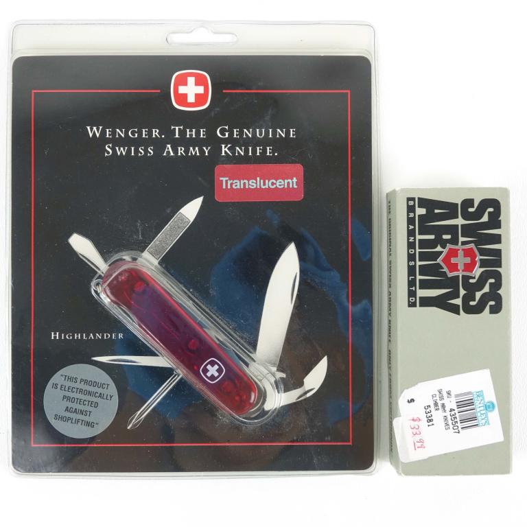 Swiss Army Highlander + Climber Knives: Swiss Army Highlander + Climber Knives.