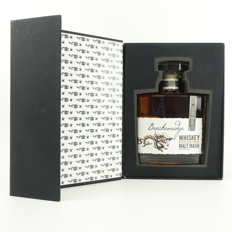 Breckenridge Dark Arts Whisky Distilled Malt Mash: *** IF YOU MAY NEED SHIPPING YOU MUST SPEAK WITH IAN BEFORE BIDDING ON BOTTLES 847-625-0555 *** Breckenridge Dark Arts Whisky Distilled from Malt Mash Bottle: 92 proof, 750ml and sealed in box. Batch 