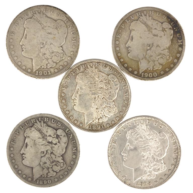 Morgan Silver Dollars (5) (1 of 2)