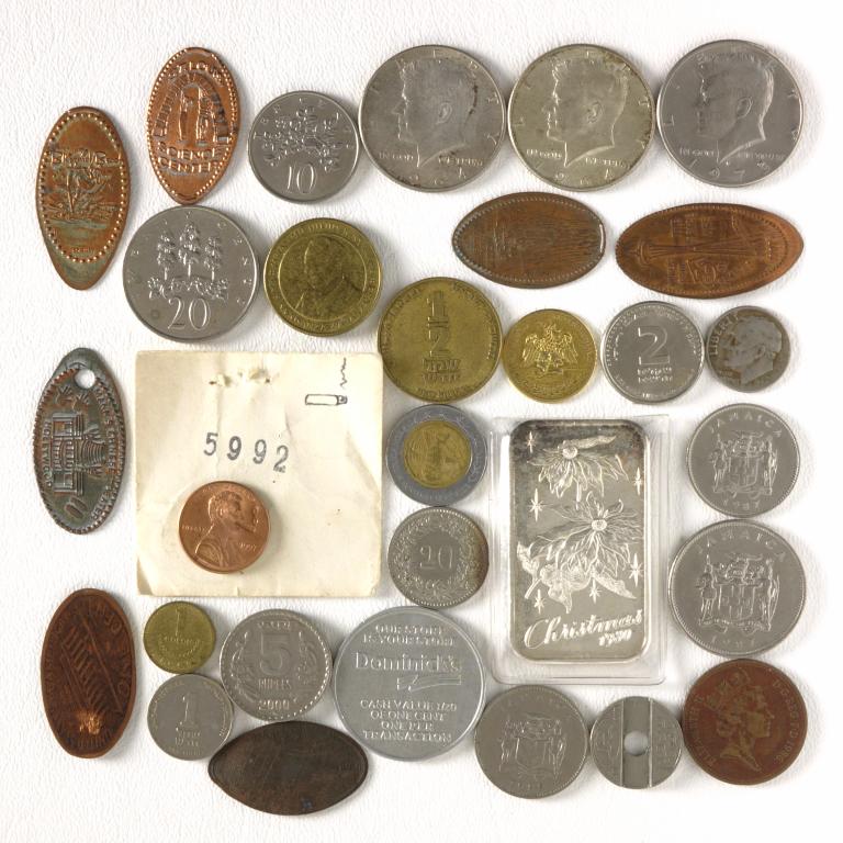World Coins & Tokens (with some Silver) (1 of 10)