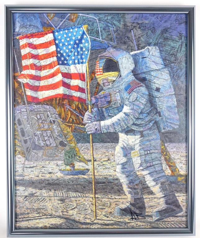 Alan Bean Initialed Giclee, Framed (1 of 4)