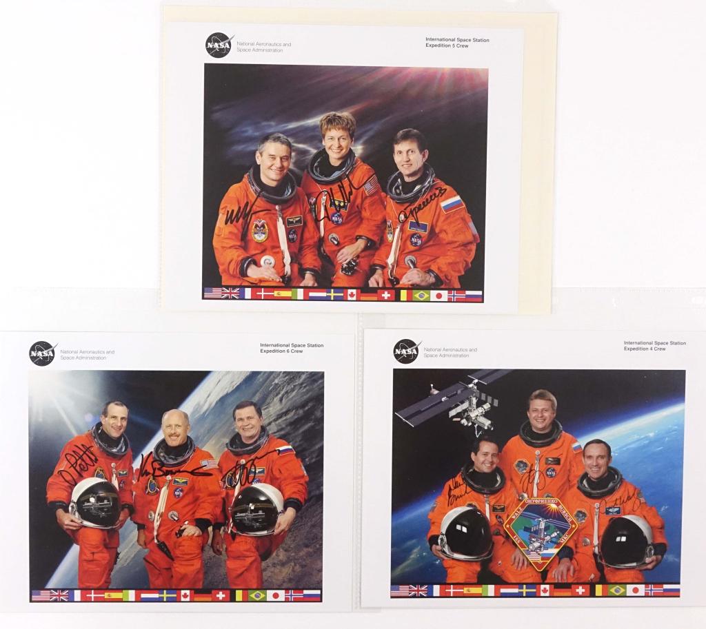 ISS Expedition 4,5,6 Crew Signed NASA Lithos (1 of 7)