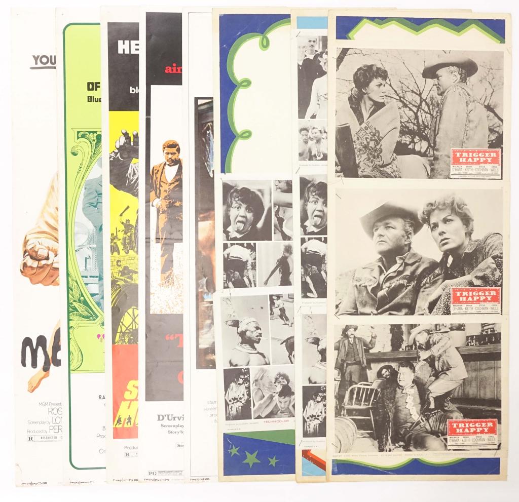 Vintage Movie Posters Lot - Cult Classics: 8 mixed 1960's-70's original movie posters. 14 x 36". Includes: Mondo Cane, A Name for Evil, The Legend of N***** Charley (This movie was later renamed), Street Gangs of Hong Kong, Book of Numbers, Me