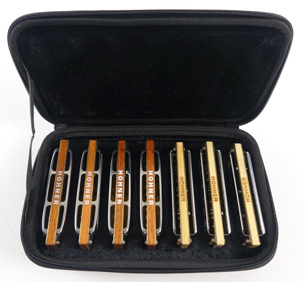 Hohner Harmonicas (7): - 7 pieces. - Includes a case. - Still no John Popper.