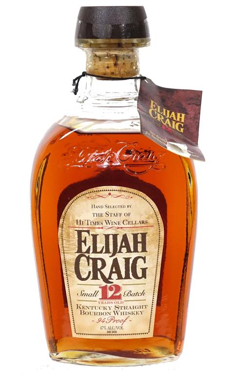 Elijah Craig Small Batch 12yr Bourbon: **IF YOU NEED SHIPPING ON BOTTLES OR DECANTERS, PLEASE CALL US BEFORE BIDDING! 847-625-0555!** 94 proof, 750ml and sealed / full. Neck tag has some damage. Store pick: Hand selected by the staff of Hi