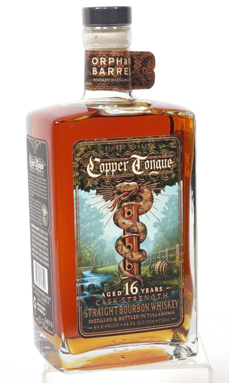 Orphan Barrel Copper Tongue: ** IF YOU MAY NEED SHIPPING PLEASE CALL US BEFORE BIDDING ON BOTTLES. 847-625-0555. ** Orphan Barrel Copper Tongue: 89.8 proof, 750ml and sealed.