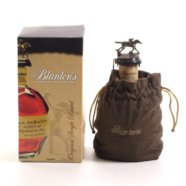 Blanton's Single Barrel Bourbon- Store Pick: ** IF YOU MAY NEED SHIPPING, PLEASE CALL US BEFORE BIDDING ON BOTTLES. 847-625-0555. ** 93 proof, 750ml and sealed. Bounty Hunter Select Pick. Letter "A" with box, bag and tag. Dumped 6-25-21.