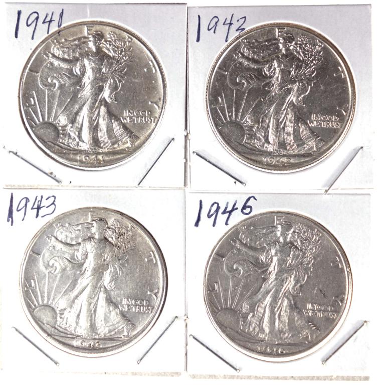 Walking Liberty Half Dollars (4) (1 of 2)
