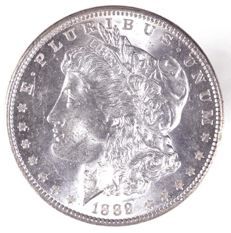 1889 Morgan Silver Dollar (Nice Lustre) (1 of 2)